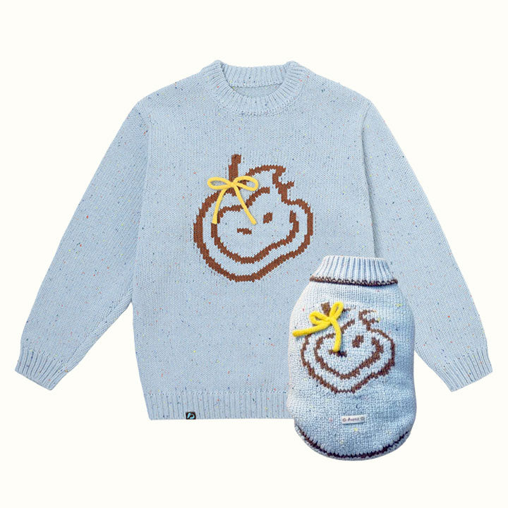 Apple Bite Pet Human Matching Knitted Sweater