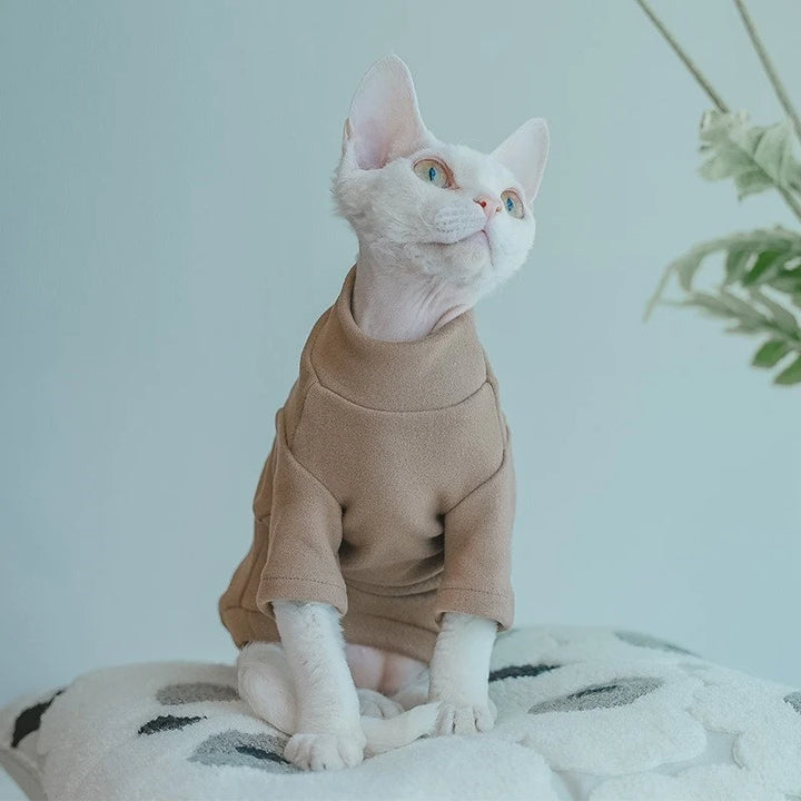 Cotton Highneck Pastel Sphynx Cat Sweater