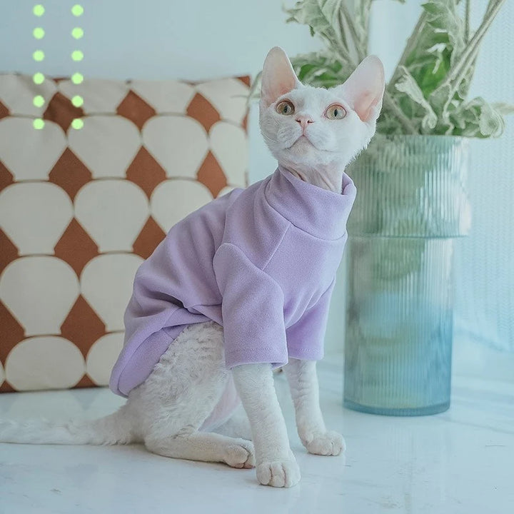 Cotton Highneck Pastel Sphynx Cat Sweater