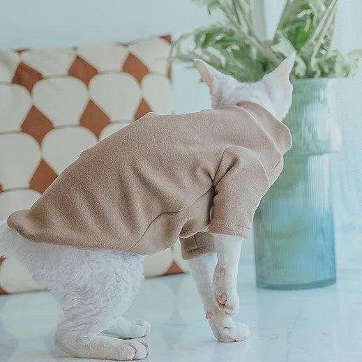 Cotton Highneck Pastel Sphynx Cat Sweater