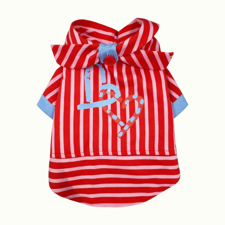 Love Stripe Pet Human Matching Pajamas in Mocca Blue