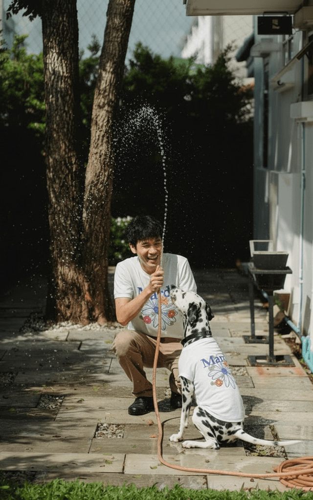 Mardi Flower Pet and Owner Matching Tee Shirts