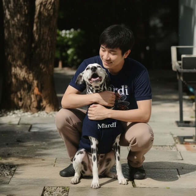 Mardi Flower Pet and Owner Matching Tee Shirts