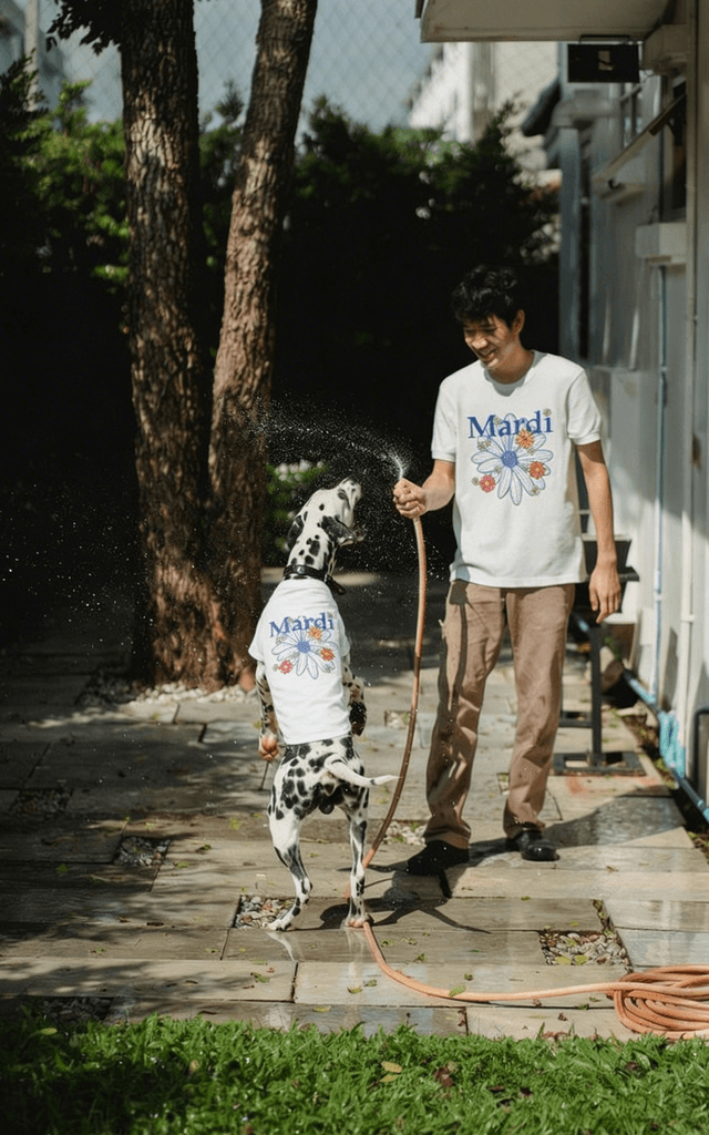Mardi Flower Pet and Owner Matching Tee Shirts