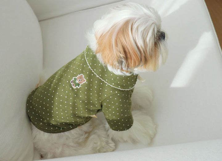 Matcha Bow Dotty Cat and Small Dog Pajama