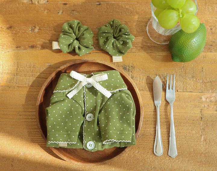 Matcha Bow Dotty Cat and Small Dog Pajama