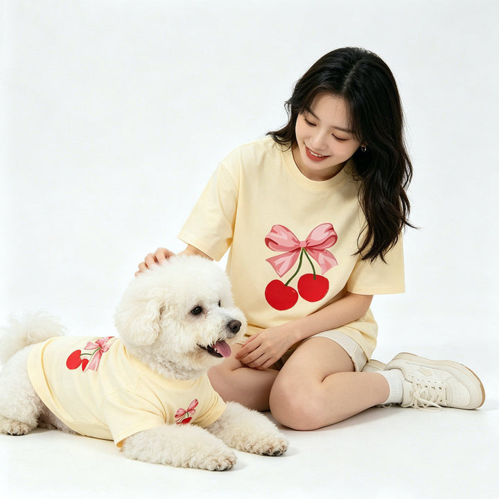 Merry Cherry Pet and Owner Matching Tee Shirt