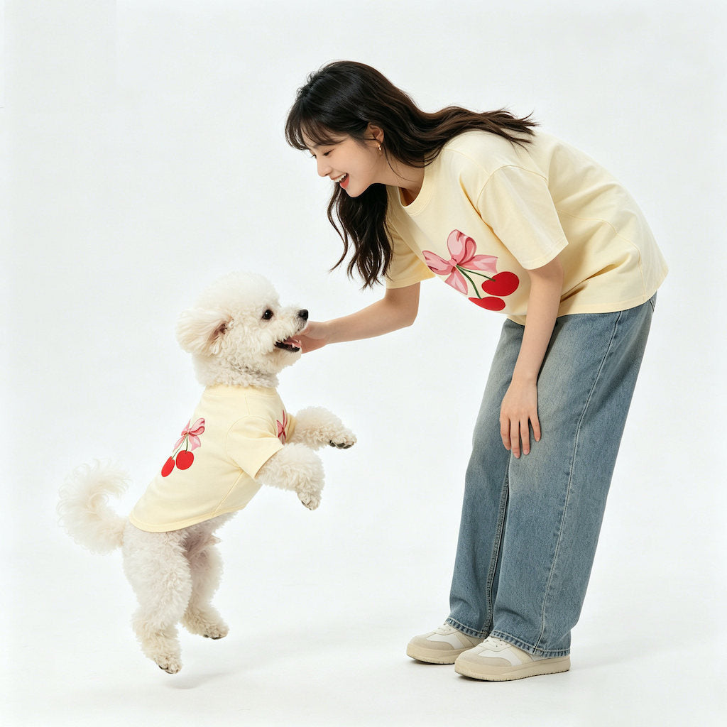 Merry Cherry Pet and Owner Matching Tee Shirt