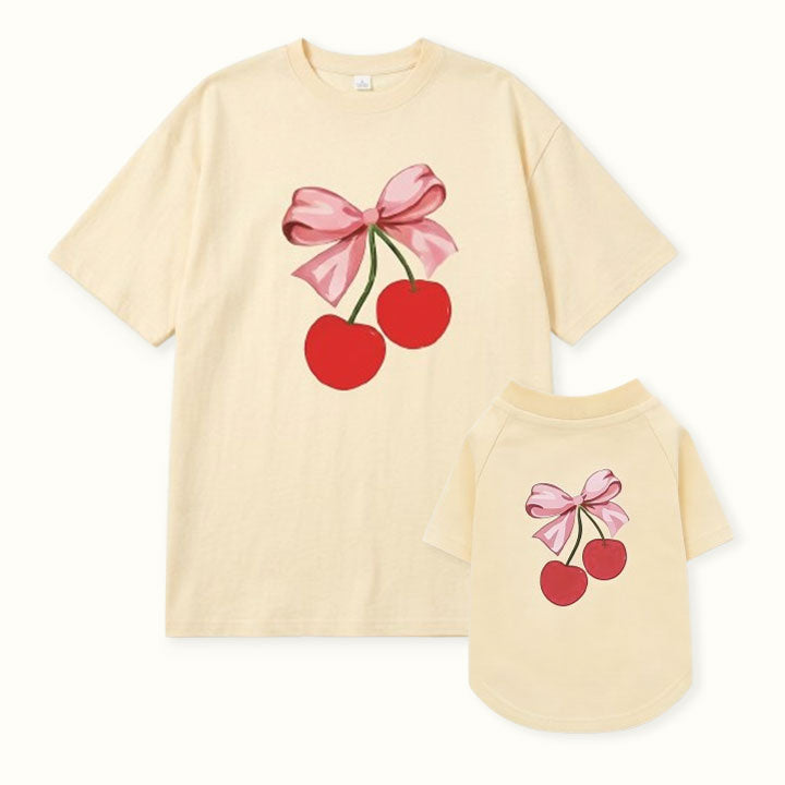 Merry Cherry Pet and Owner Matching Tee Shirt