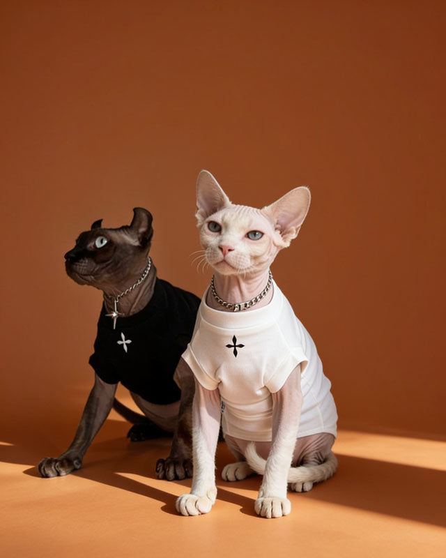 North Star Cap Sleeve Sphynx Cat Tee Shirt CityBear