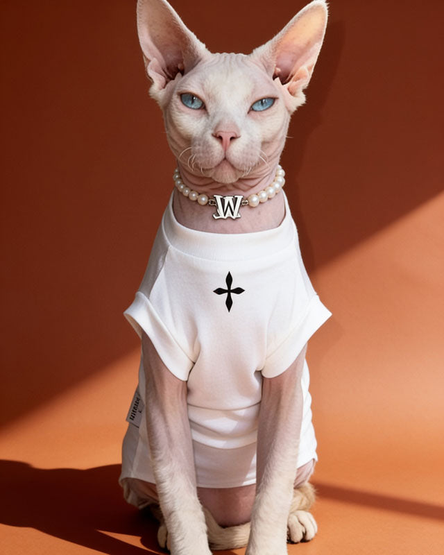 North Star Cap Sleeve Sphynx Cat Tee Shirt CityBear
