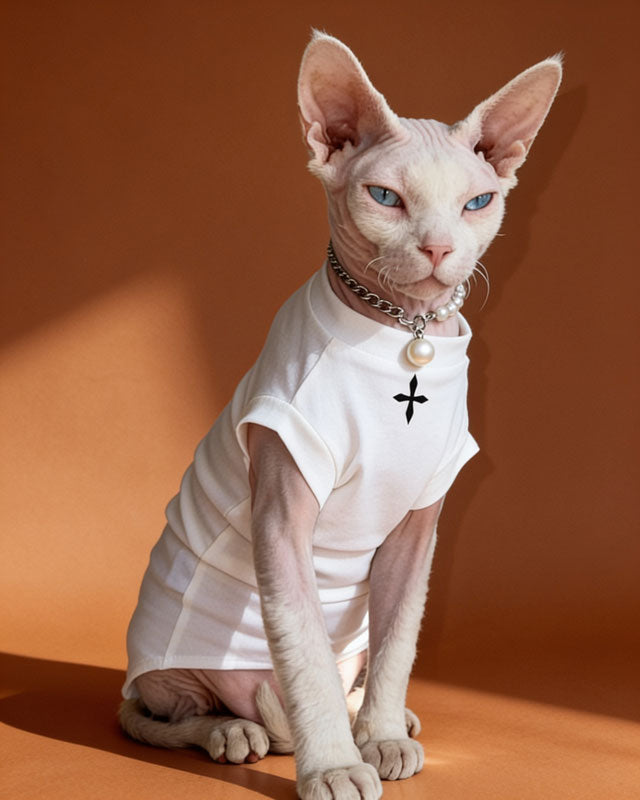 North Star Cap Sleeve Sphynx Cat Tee Shirt CityBear