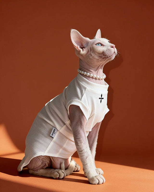 North Star Cap Sleeve Sphynx Cat Tee Shirt CityBear