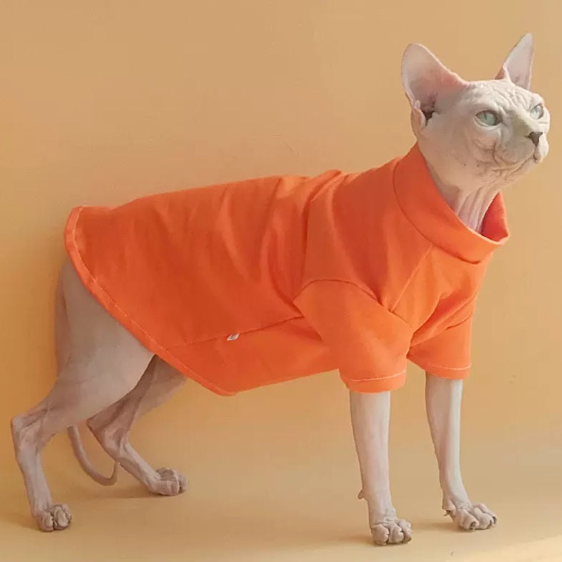 Basic Highneck Sphynx Cat Clothes