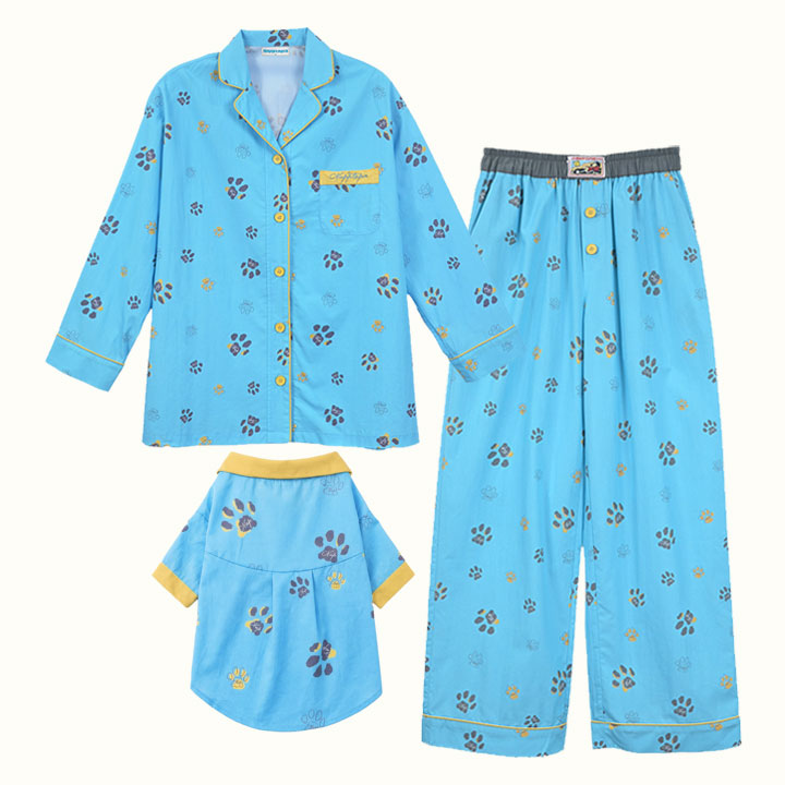 Paw Print Pet and Owner Matching Pajamas