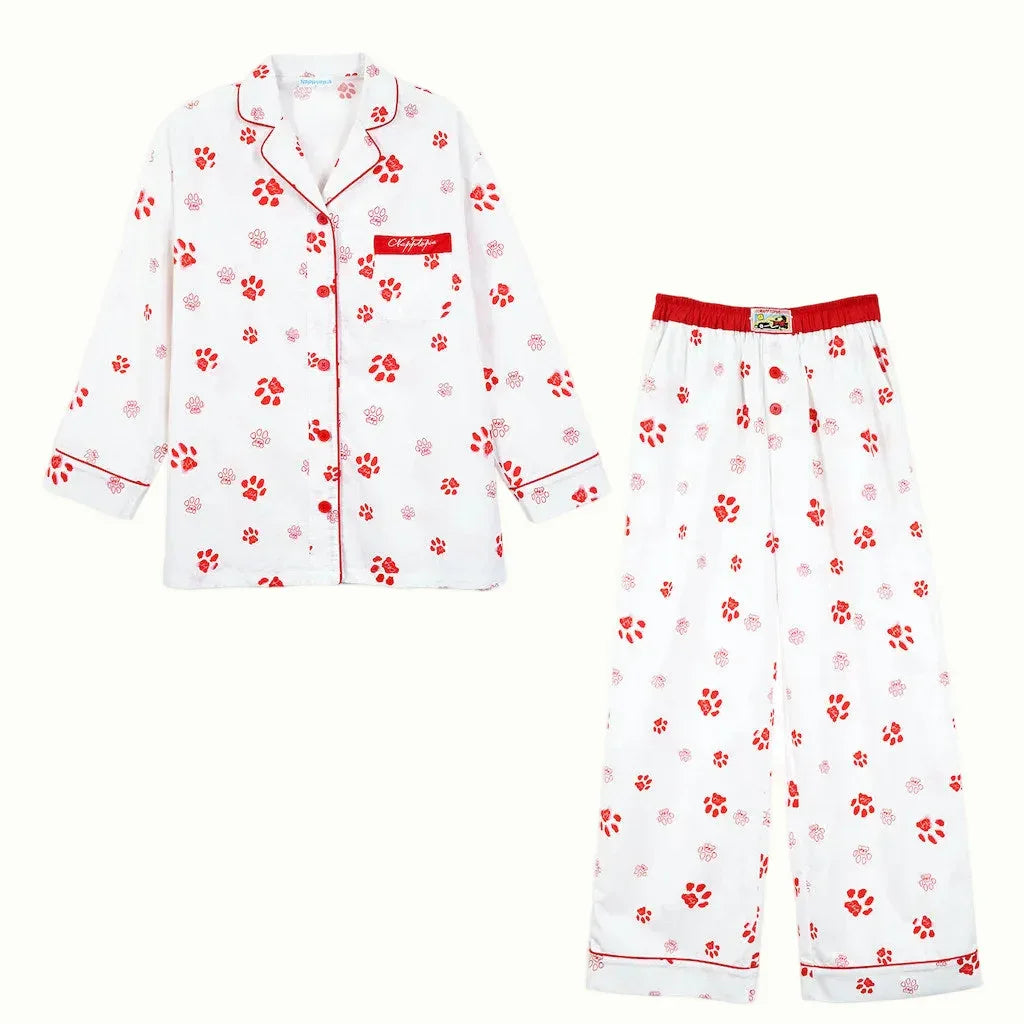 Paw Print Pet and Owner Matching Pajamas