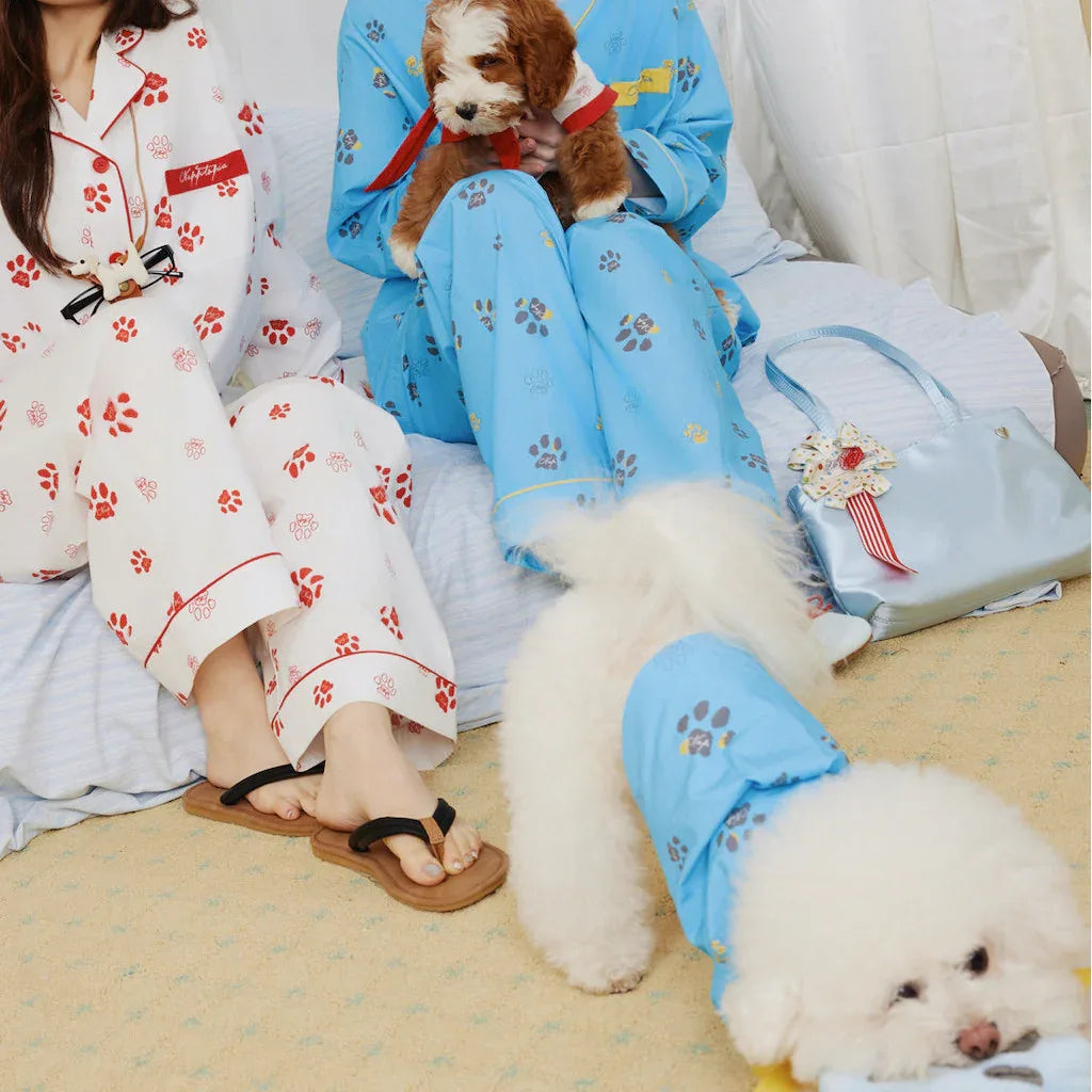 Paw Print Pet and Owner Matching Pajamas
