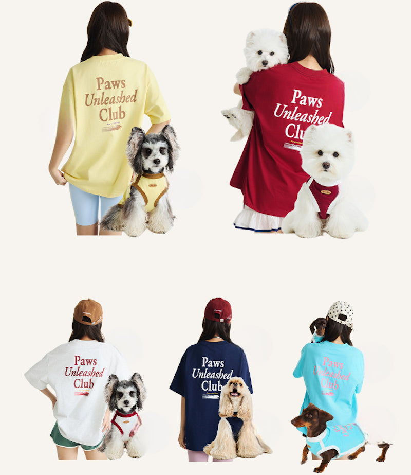 Paws Unleashed Club Pet and Owner Matching Tee Shirt