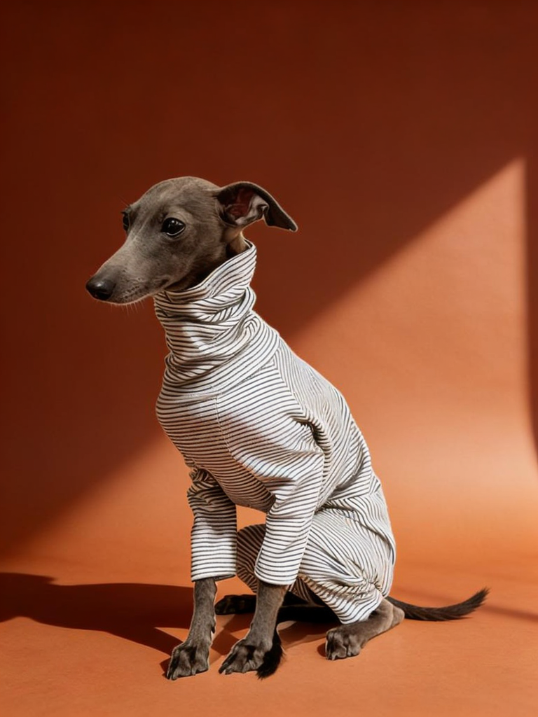 Pencil Stripes Highneck Base Top Iggy and Whippet Onesies