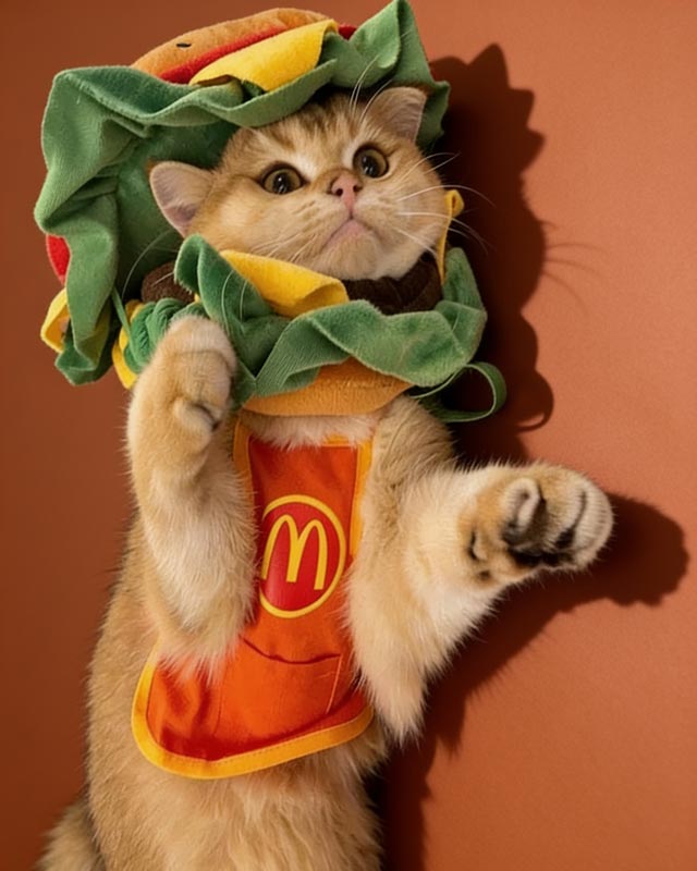 pet-bibs-cute-pet-accessories-hamburger-hat - CityBear
