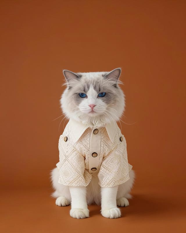 Vintage Lace Hollow Out Cat and Dog Shirt CityBear