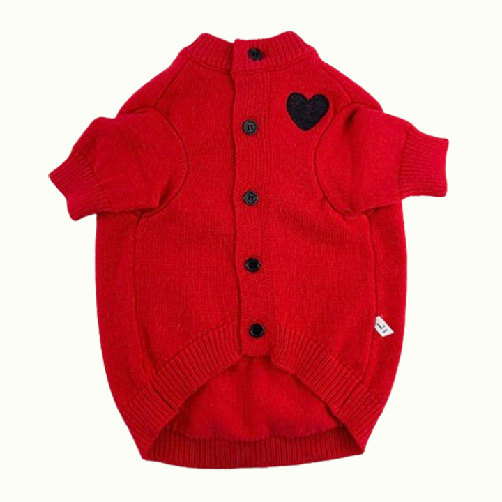 Heart Pet Knitted Cardigan Sweater