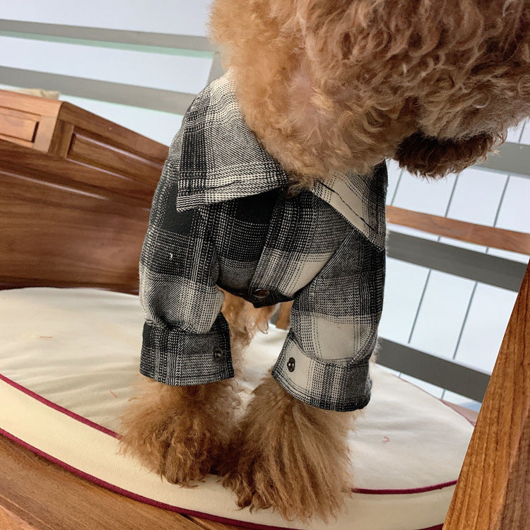 Black Checkered Plaid Pet Human Matching Shirt