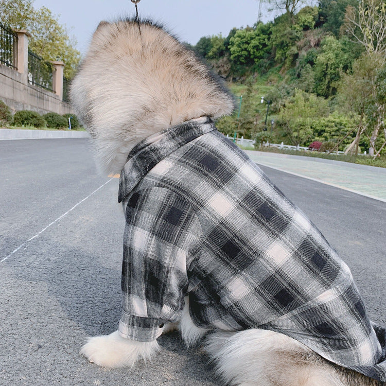 Black Checkered Plaid Pet Human Matching Shirt