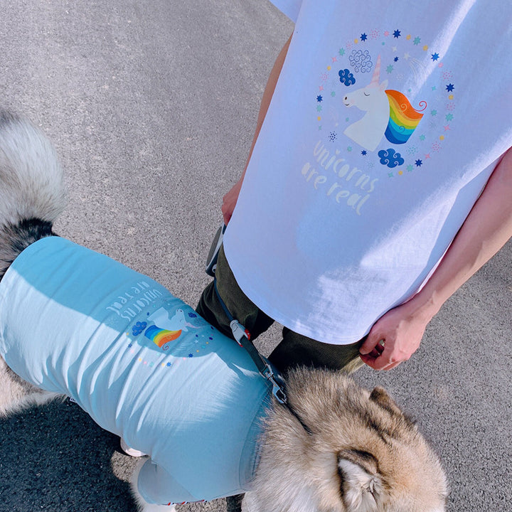 Unicorns Are Real Pet Owner Matching T-Shirt & Dress