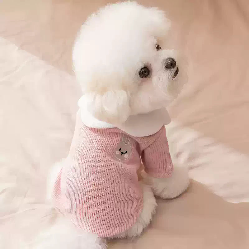 Petal Collar Corduroy Shirt Pet Clothes
