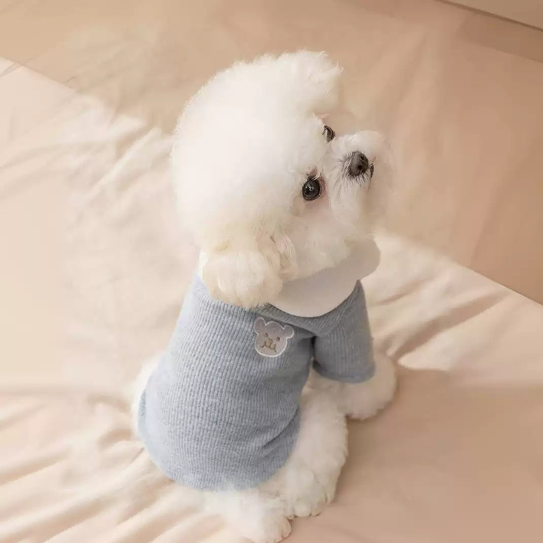 Petal Collar Corduroy Shirt Pet Clothes