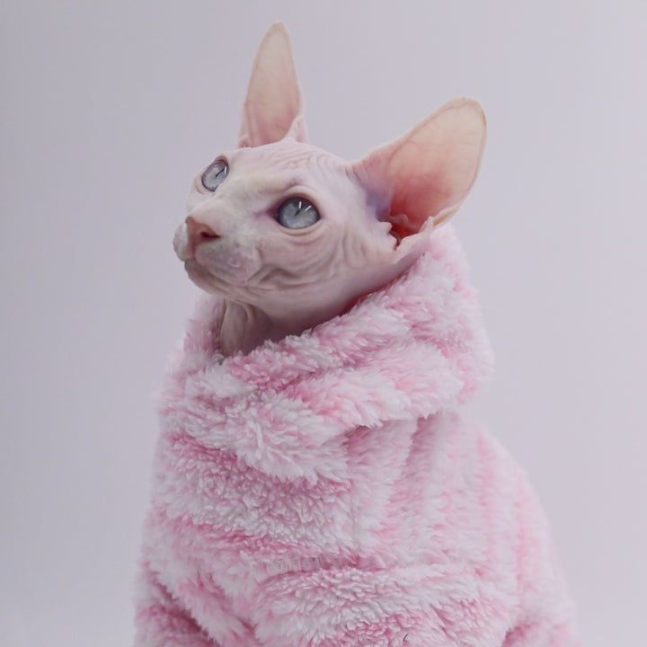 Pink Warm Sphynx Cat Hoodies