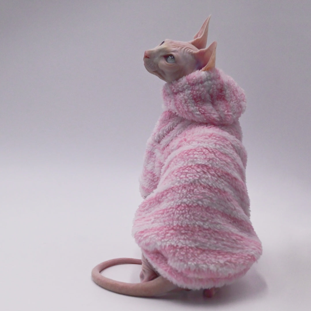 Pink Warm Sphynx Cat Hoodies