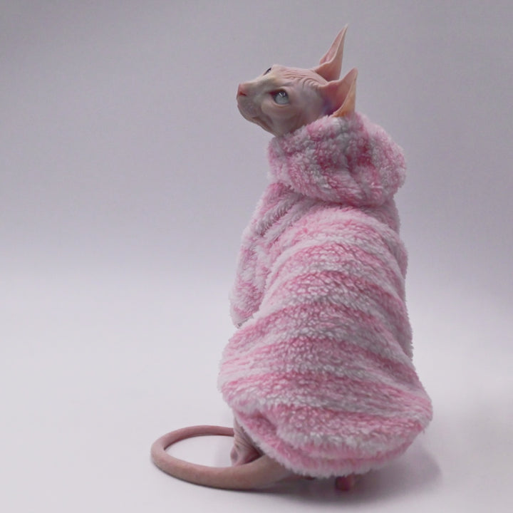 Pink Warm Sphynx Cat Hoodies