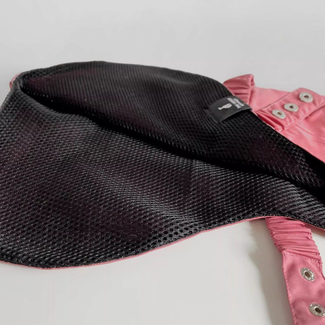 Pink Dog Outing Waterproof Raincoat