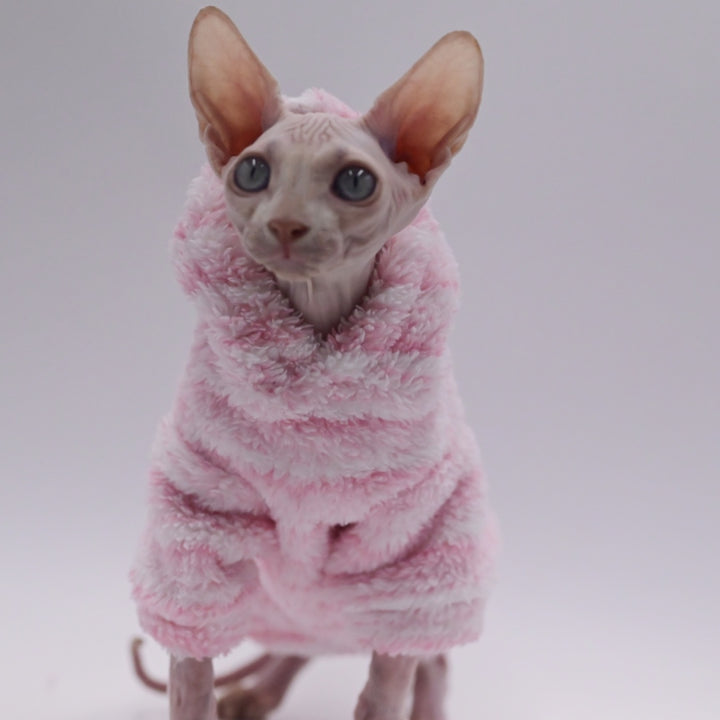 Pink Warm Sphynx Cat Hoodies