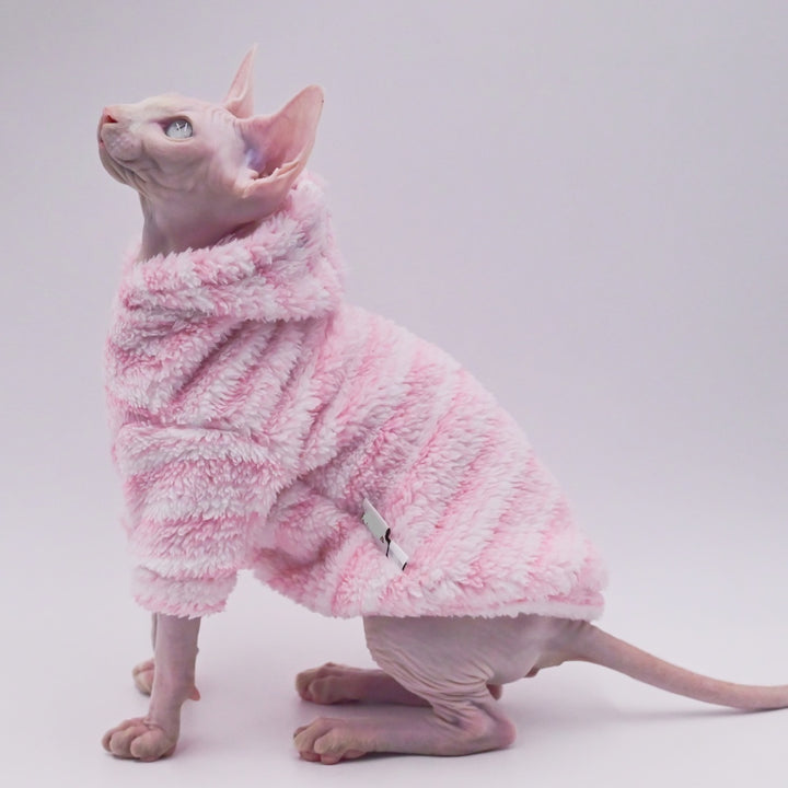 Pink Warm Sphynx Cat Hoodies