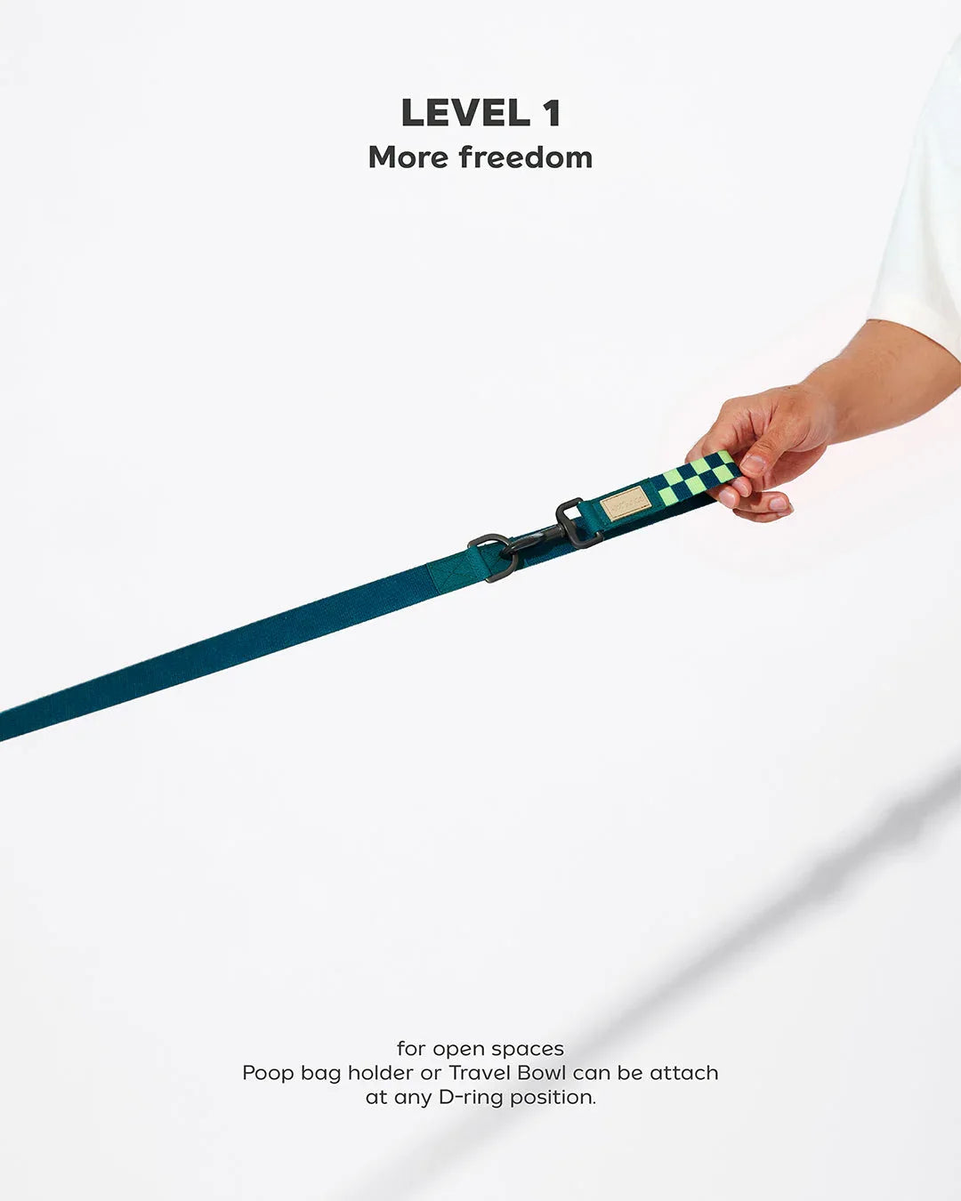 Prynwan Prynometry Adjustable Leash Checkered Green