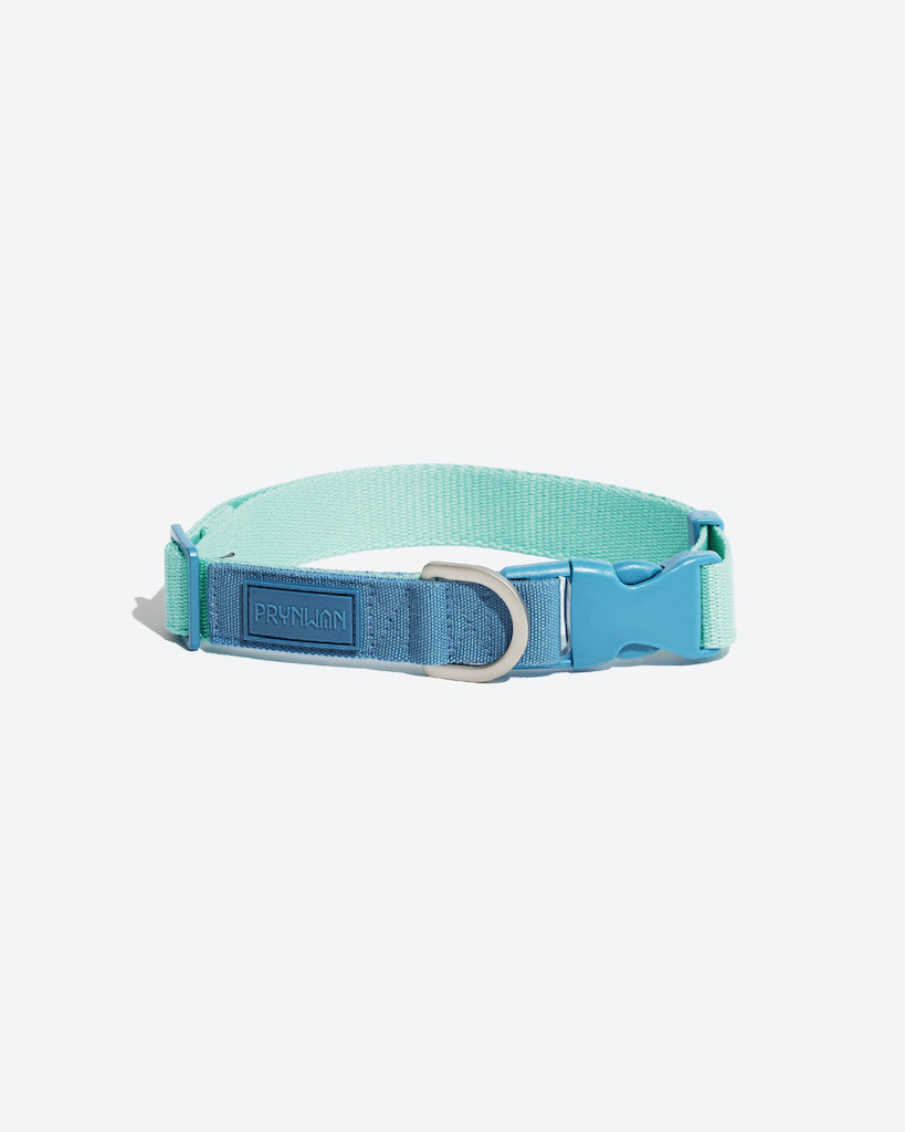 Prynwan Two Tone Quick Release Collar Mint Blue