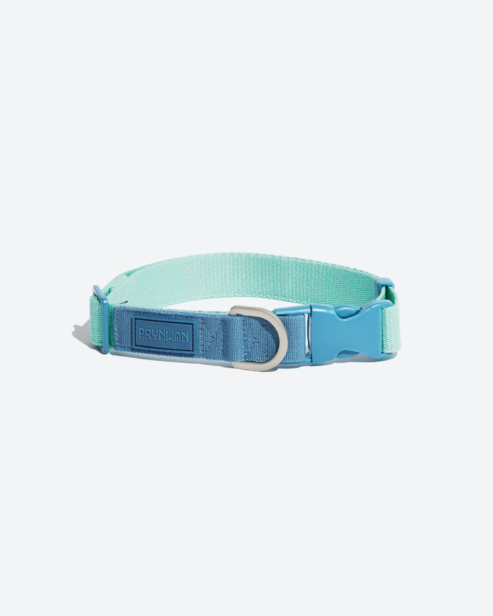 Prynwan Two Tone Quick Release Collar Mint Blue