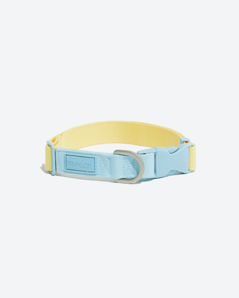 Prynwan Two Tone Quick Release Collar Yellow Blue