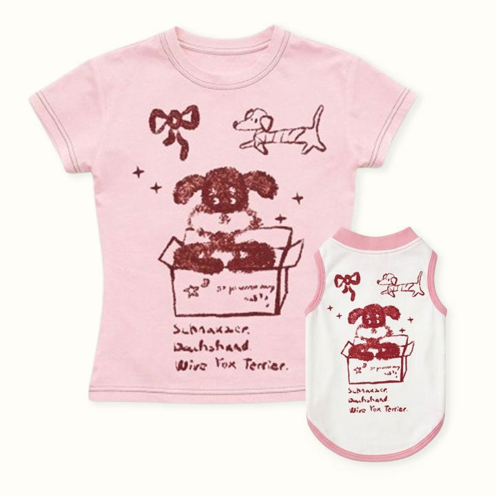 Puppy Surprise Matching Pet and Owner Tee Shirts