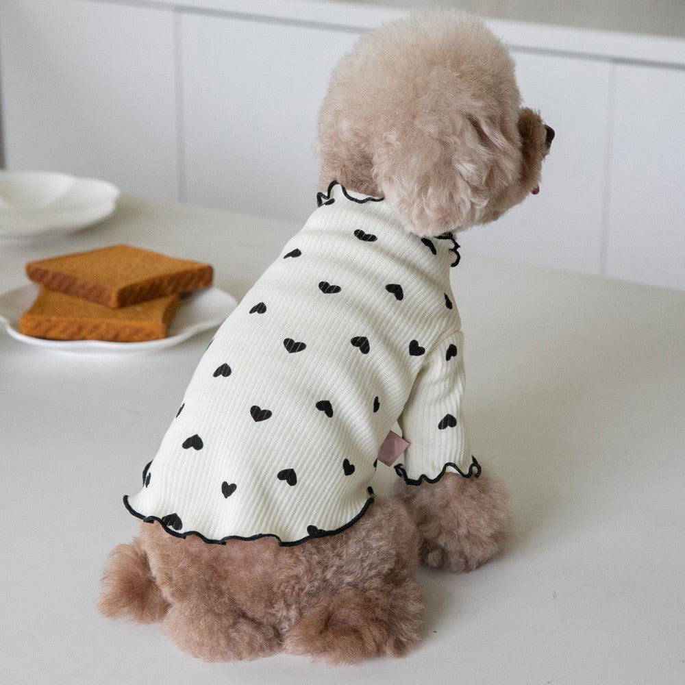 Ruffle Edge Pet Sweater Small Dog Sweater