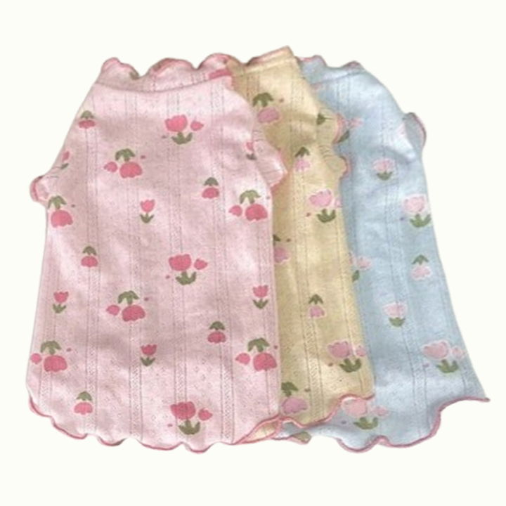 Ruffle Edge Tulip Flower Sphynx Cat Clothes