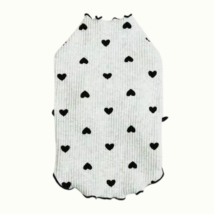 Ruffle Edge Heart Pet Sweater