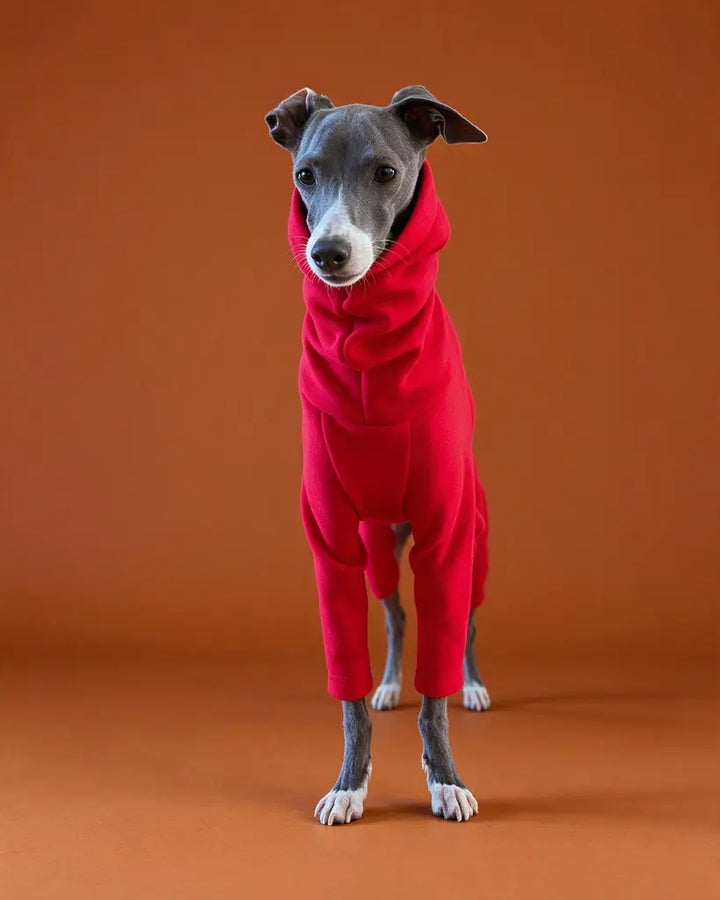 Sleeksuit Red Turtleneck Onesie for Italian Greyhounds &amp; Whippets