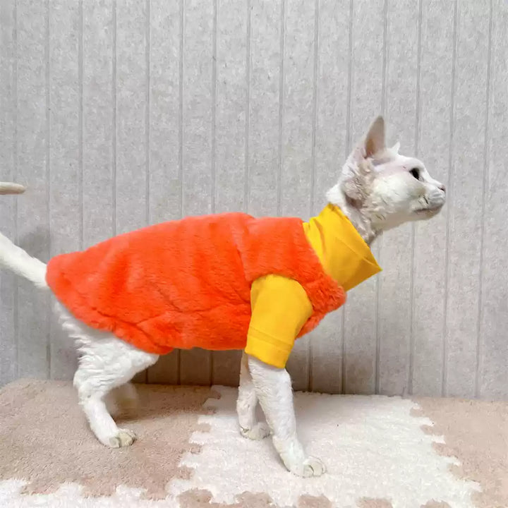 Duotone Fleece Highneck Sphynx Cat Sweaters