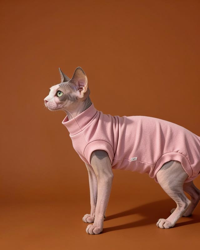 Soft Cotton Sleeveless Bodysuit Sphynx Cat Onesies CityBear