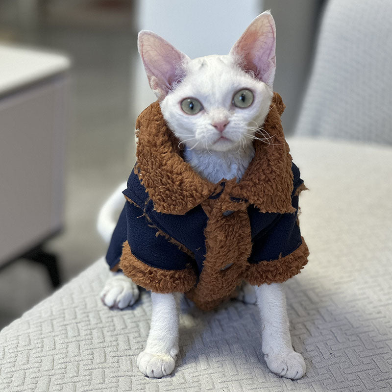 Vintage Warm Fleece Sphynx Jacket