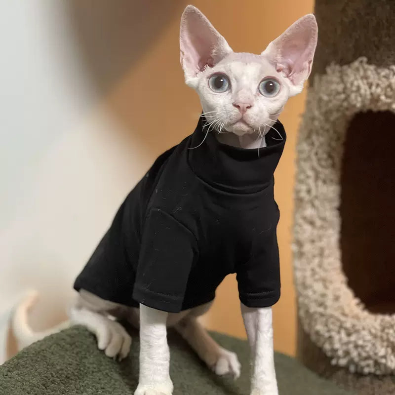 Drop Shoulder Fleece Cat Jacket Sphynx Sweater